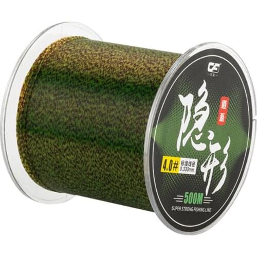 500m Invisible Fishing line Speckle Carp Fishing 3D spoted Sinking Thread Fishing Algae Fluorocarbon Coated Fishing Line