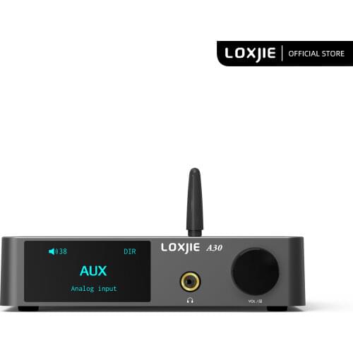 LOXJIE A30 Desktop Stereo Audio DAC & Power Amplifier Support APTX NJW1194 Bluetooth 5.0 With Remote Control