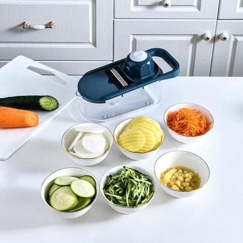 Multi-function Slicer Vegetable Cutter with Stainless Steel Blade Manual Potato Peeler Carrot Cheese Grater Dicer Kitchen Tool