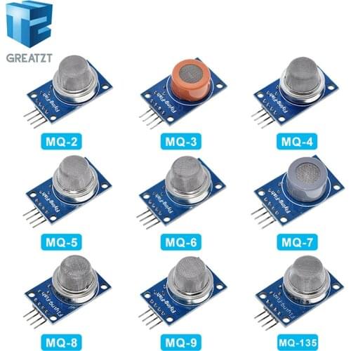 MQ-2 MQ-3 MQ-4 MQ-5 MQ-6 MQ-7 MQ-8 MQ-9 MQ-135 Detection Smoke methane liquefied Gas Sensor Module for Arduino Starter DIY Kit