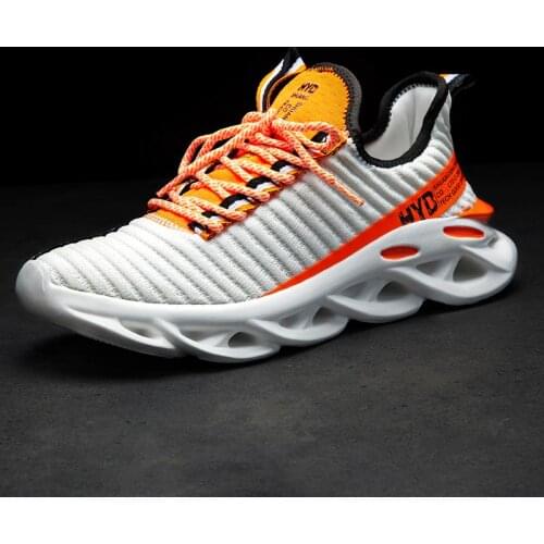 Plus Size Twist Soles Breathing Summer Mens Shoes Sport Men Running Shoes Mens White Sports Shoes Men Sneakers 2020 Gym E-416
