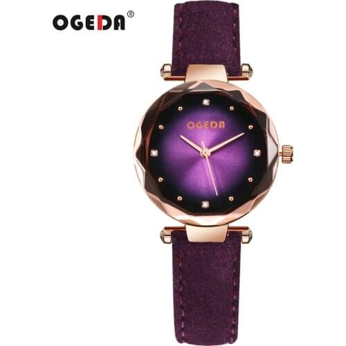 OGEDA Ladies Watch With Leather Strap