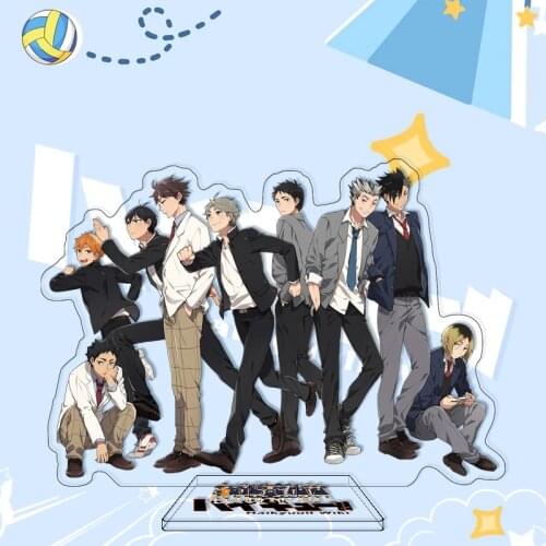 Popular Manga Haikyuu!! Family Character Acrylic Model Plate Transparent Double Sided Standing Signs Keychain Anime Collection