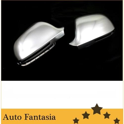 S line style silver matt chrome side mirror cap replacement for Audi a5 -Free Shipping