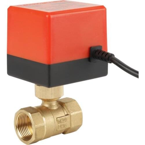 1 PC DC 12V Motorized Ball Valve G3/4" DN20 Brass Ball Valve 2 Way Motorized Ball Electrical Valve for Flow Control