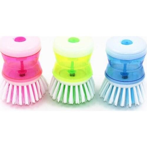 New Home Kitchen Washing Utensils Pot Dish Brush With Washing Up Liquid Soap Dispenser Wash Pot Brush