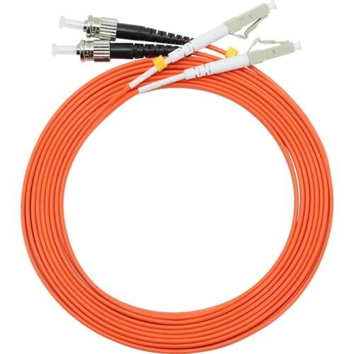 YOUYSI 10PCS 1000Mbps Multimode fiber jumper LC-ST fiber patch cord LC/UPC-ST/UPC MM Duplex OM2 1m 2m 3m 5m 10m