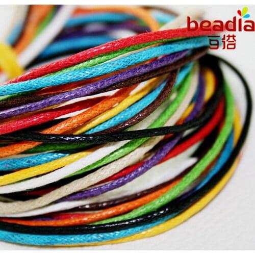 1MM Wax Cord 60m/lot 12 Colors U-pick Cord Fit Jewelry Cord Findings Beading cord for Bracelet and Necklace making