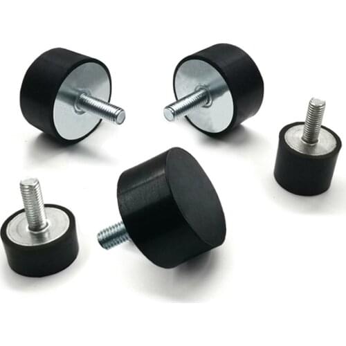 1pcs M3 M4 M5 M6 Rubber Shock Mounts Dia 8/10/15/20/25mm Metal Anti Vibration Bobbin Isolator Damper Type VE