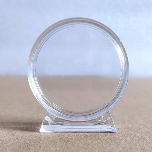 10Pcs 4cm Dia. Clear Coin Case Storage Box Coins Capsules with Stand for Medal Coin Holder Collection Supplies