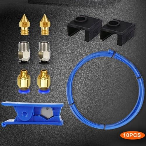 10Pcs 3D Printer Parts Capricornus PTFE Tube 1m Bowden Extruder Pneumatic Connectors Nozzle Tube for Ender 3 V2