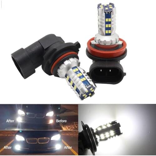 H11 H8 9006 HB4 9005 HB3 2016SMD 30 LED Auto Fog lamps Car Anti Fog Light Bulbs 6000K White 3000K Yellow 2pcs