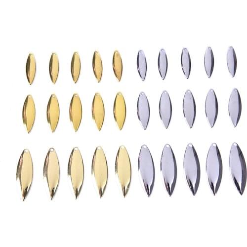 50Pcs 45g/50g/75g Metal Willow Spinner Blades Smooth Finish,DIY Spinner Bait Fishing Lures,Tackle Craft Fishing Spinner Blades