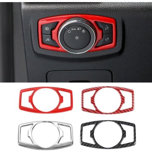 ABS Interior Headlight Switch Button Decorative Trim for Ford F150 Mustang 2015-2021 Car Accessories