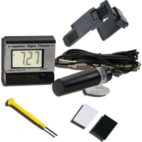 Aquarium Digital Mini pH Meter Monitor BNC replaceable probe button battery