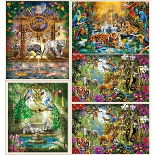 2019 Diamond Embroidery 5D Animal DIY mosaic diamond painting tiger Full square/round drill Cross stitch Wall Art Picture gift