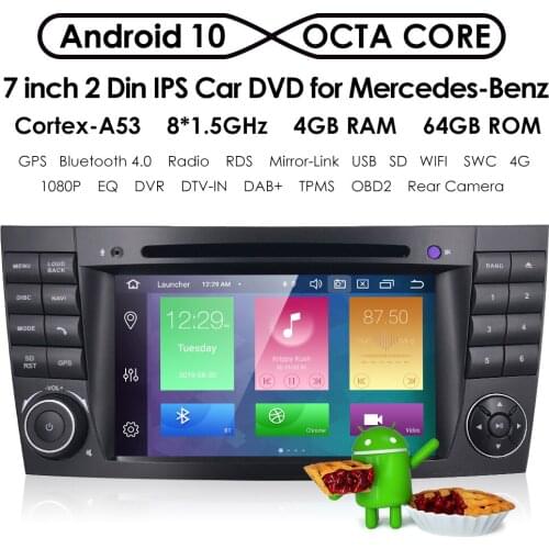 4G 64G Android 2 Din Car DVD Multimedia for Mercedes Benz W209 W211 W219 W463 E200 E220 E300 E350 E240 E280 Radio GPS DSP Player