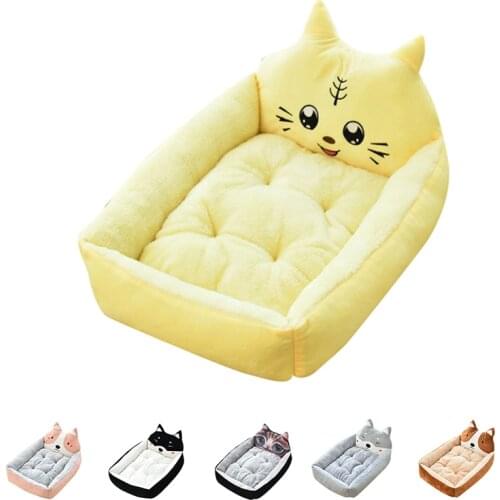 Animal Side Pillow Pet Bed Plush Removable and Washable Cat and Dog Sofa Bed Kitten and Puppy Comfortable Bed Pet Supplies