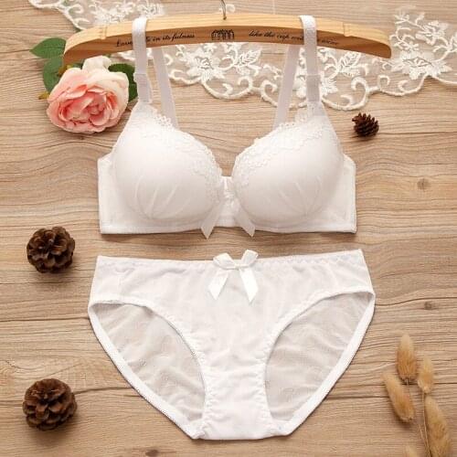 Cotton Girls Bra And Panty Sets Training Underpants Set Kid Teens Lingerie Set Puberty Bra Panties Underwear for 12-18 Years Old