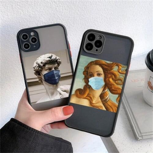 Alternative European Art Statue Case For iPhone 12 11 Pro Max 12 Mini 8 7 Plus X XR XS Max SE 2020 Camera Protection Back Shell