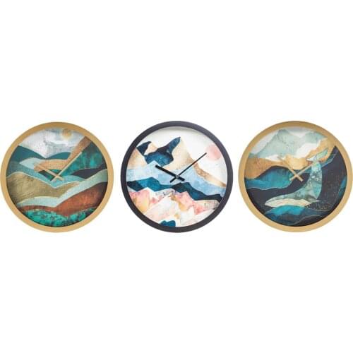 Decorative Wall Clock Different Patterns and Vibrant Colors Silent Mechanism Use in Living Sitting Room Salon Parlour