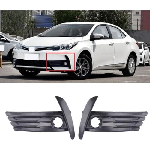 For Toyota Corolla 2017 2018 Front Bumper Fog Lamp Garnish Cover Fog Light Trim Shell Left + Right