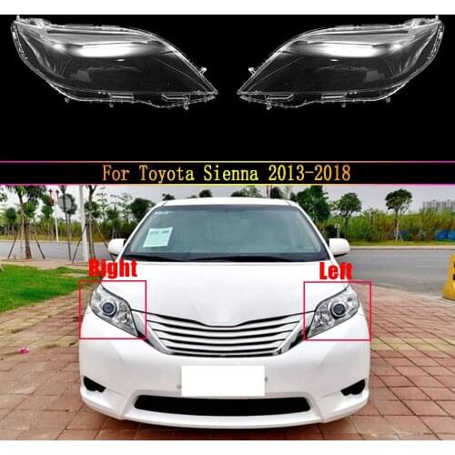 For Toyota Sienna 2013~2018 Headlights Cover Headlights Shell Mask Boutique Transparent Cover Lampshdade Headlamp Shell