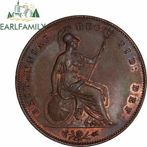 EARLFAMILY 13cm x 13cm For Coin From United Kingdom Funny Car Decal Vinyl Material Car Stickers Suitable for SUV RV Decoration