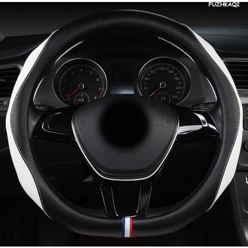 FUZHKAQI Leather Car Steering Wheel Cover For Buick Regal Encore Lacrosse Excelle XT Verano Enclave