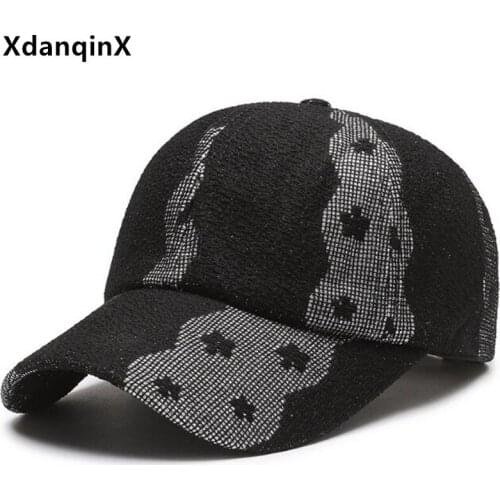 New Lace Decorated Baseball Caps For Men Women Fashion Casual Couple Sports Cap Snapback Cap Adjustable Size Male Bone Black Cap