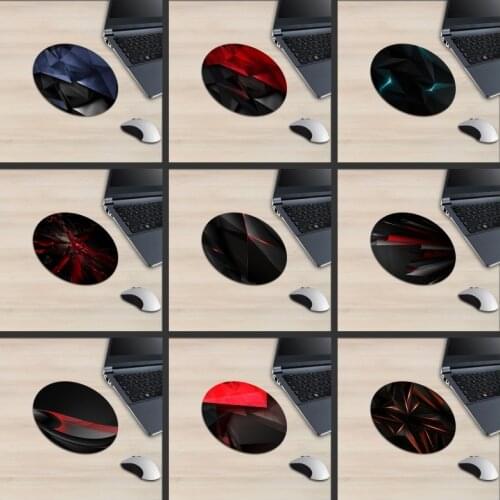 XGZ Technology Sense Line Round Mouse Pad 200x200mm Desk Mat Light and Shadow Effect Fallout Mousepad Rubber Padded Circle Mat