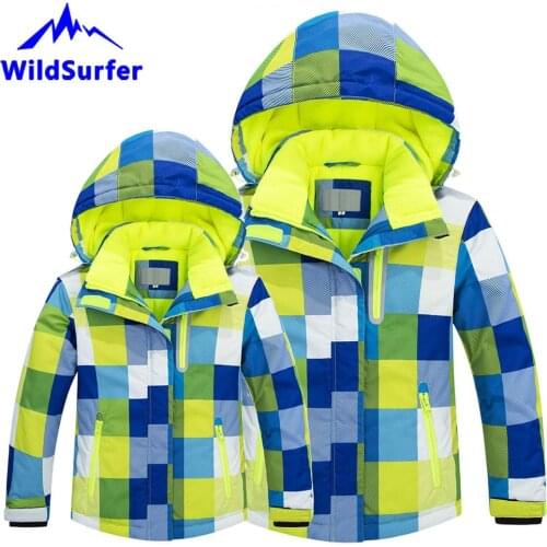 WildSurfer Parent Children Skiing Jacket Winter Men Women Boys Girls Ski Windproof Warm Snow Jackets Child Snowboard Suits W301