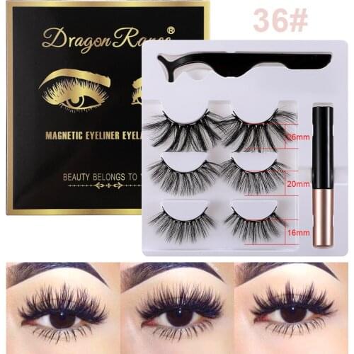Magnetic Eyelashes Eyeliner Eyelash Curler 5 Magnets Natural Long Lasting Waterproof Magnet False Lashes Extension Makeup Tools