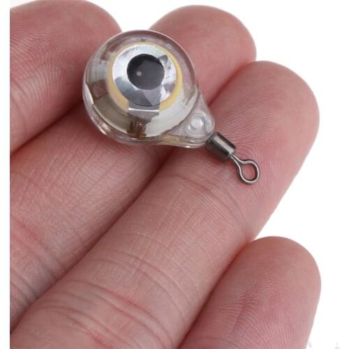 Mini Fishing Lure Light Outdoor LED Deep Drop Underwater Eye Shape Fishing Squid Fishing Bait Luminous Lure For Attracting Fish