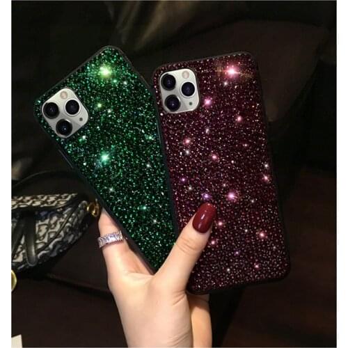 Fashion Full Bling Crystal Diamond Black Case Cover For Samsung Galaxy Note 20 10 9 8 S21 S20 Ultra S10E S10/9/8 Plus DIY Case