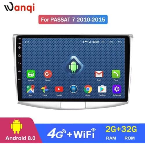 Android 8.0 2+32G 4G 3G WIFI netcom 2.5D 10 inch For Volkswagen passat 7 B7 2010-2015 car dvd gps radio video player support SWC