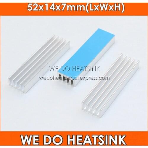 WE DO HEATSINK 52x14x7mm Without or With Thermal Pad Aluminum Silver Heatsink Cooler Raidator Cooling For DIP Chipset
