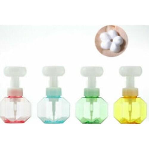 Soap Bottle Foaming Lotions Refillable Bottle Flower Pump Head Soap Shampoo Cosmetic Empty Bottle Bathroom Accessories