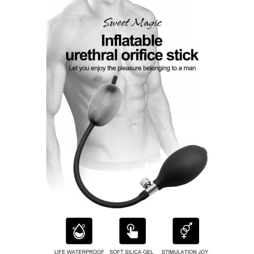 Inflatable Penis Plug Horse Eye Rod Silicone Urethra Catheter Sound Dilator Masturbator Sex Toys For Mens Penis Insert Device