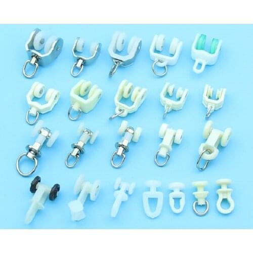 Sodium meter silencing curtain track pulley hook accessories straight rail curved rail sliding rail running wheel buckle accesso
