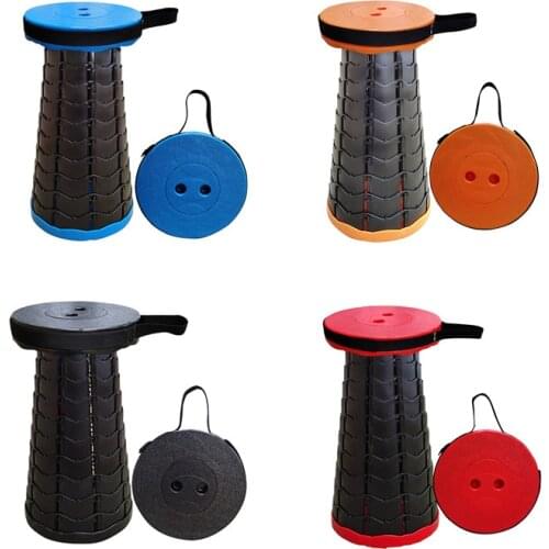 Portable Stool, Folding Retractable Seat, Collapsible Lightweight Telescoping Stool,for Fishing Camping Hiking
