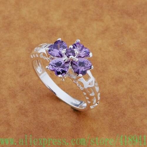 Silver Plated ring, Silver Plated fashion jewelry, fantastic purple stone /eqlanhsa brnakiua AR546
