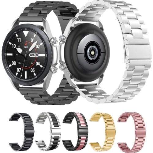 18mm 22mm 20mm Watch Band Stainless Steel Straps For Galaxy watch active 2 44mm 40mm Gear S3 S2 Huawei Amazift bip