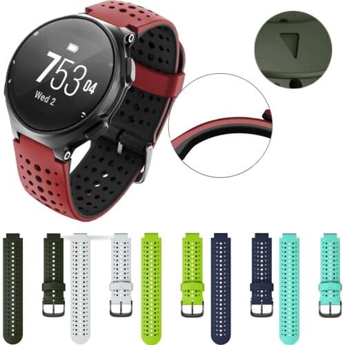Two-color Silicone Replacement WatchBand for Garmin Forerunner 230/235/220/620/630/735 XT Outdoor Sport Watchstrap Accessories