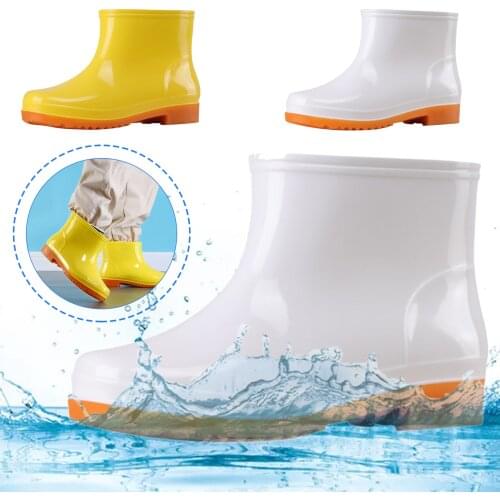 Trendyland Mens Womens Rain Boots Summer Waterproof Antiskid PVC Rain Shoes Outdoor Low Ankle Rainboots Shoes Dropshipping
