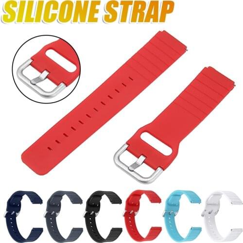 19mm Silicone Sport Wrist Band Strap For Xiaomi Haylou Solar LS02 / LS01/ID205 Watchbands Fashion Adjustable Men Women Strap