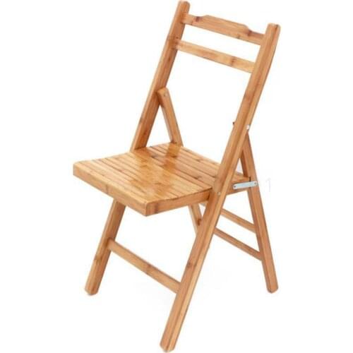 Folding Chair Small Bench Household Balcony Leisure Stool Wash Feet Back Chair Nanzhu Solid Wood Stool Installation-free