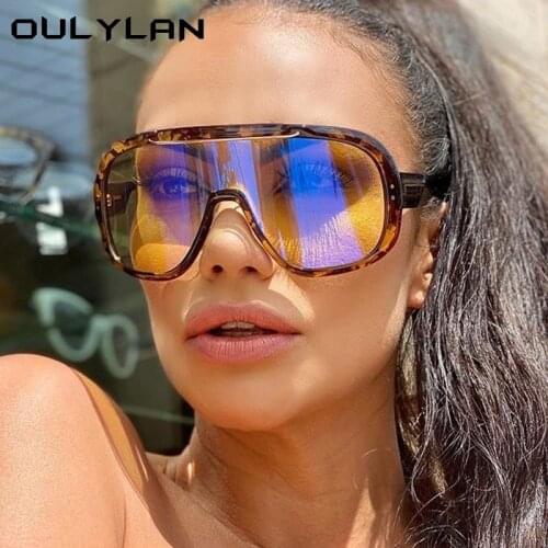 Oulylan Mask Sunglasses Men Women Oversized Windproof Sun Glasses One Piece Sport Goggles Big Frame Mirror Shield Visor UV400