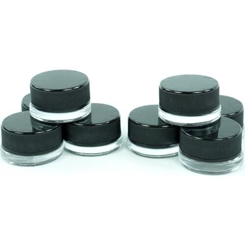 50pcs 9ml Wax Oil Container Glass Dab Jar Smoking Storage Tank Concentrate Box Wholesale