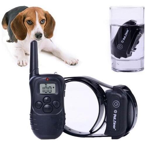300M Remote Rechargeable Waterproof LCD 100LV Level Shock Vibra Pet Training Collar For 1 Dog 998DB -1